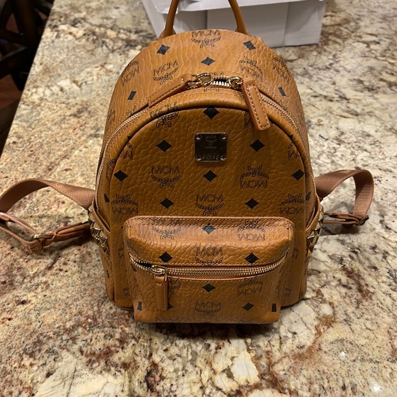 mini backpack used mcm bag